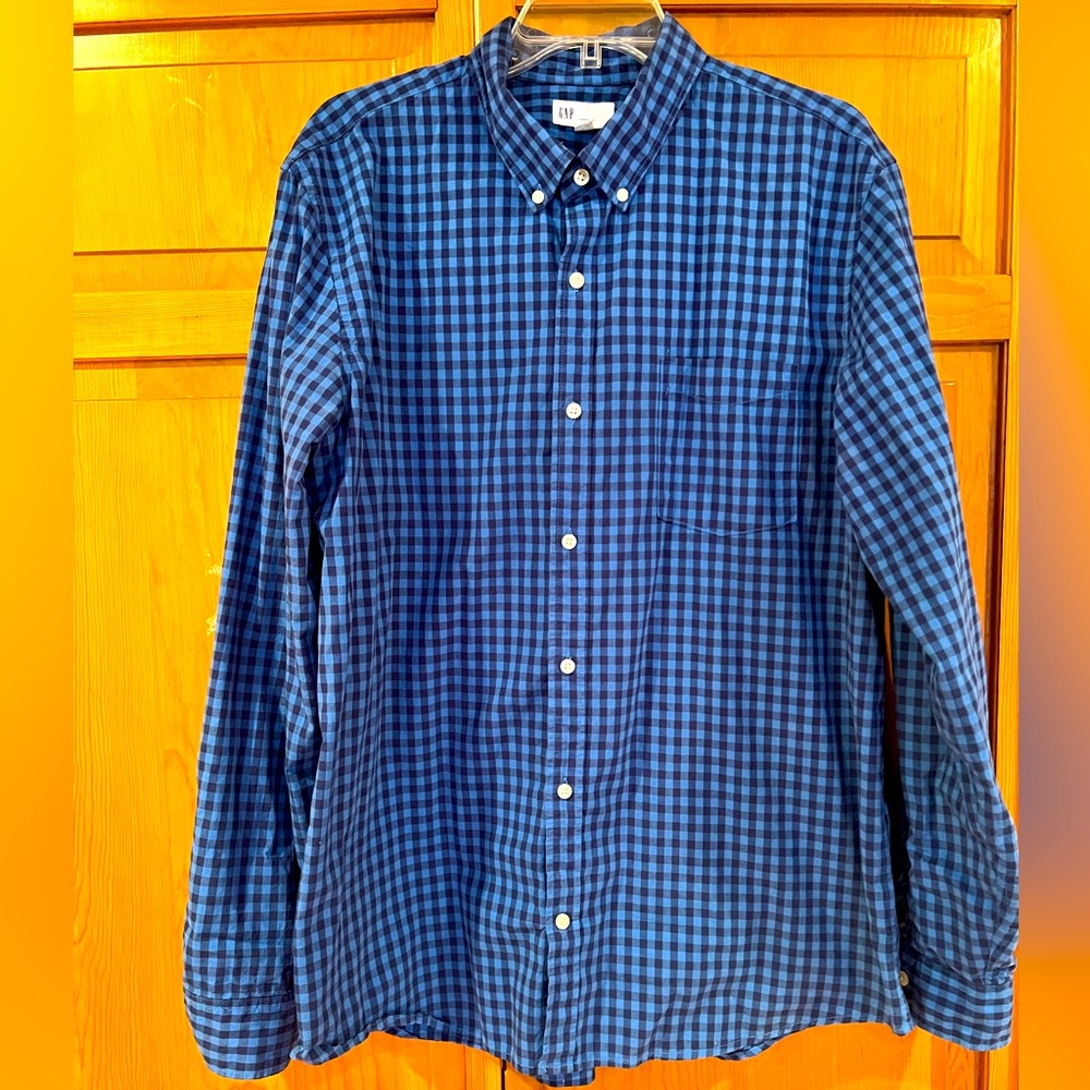 GAP Blue Checked Shirt XL